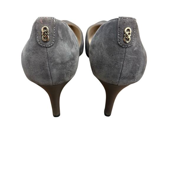 Cole Haan Grey Suede and Leather D’Orsay Heels 8 - Picture 9 of 9